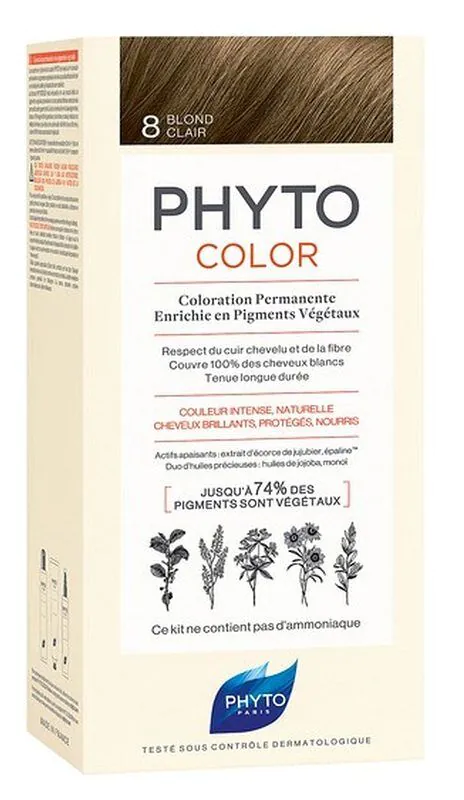 Phyto Phytocolor Farba do włosów, 8 Jasny Blond