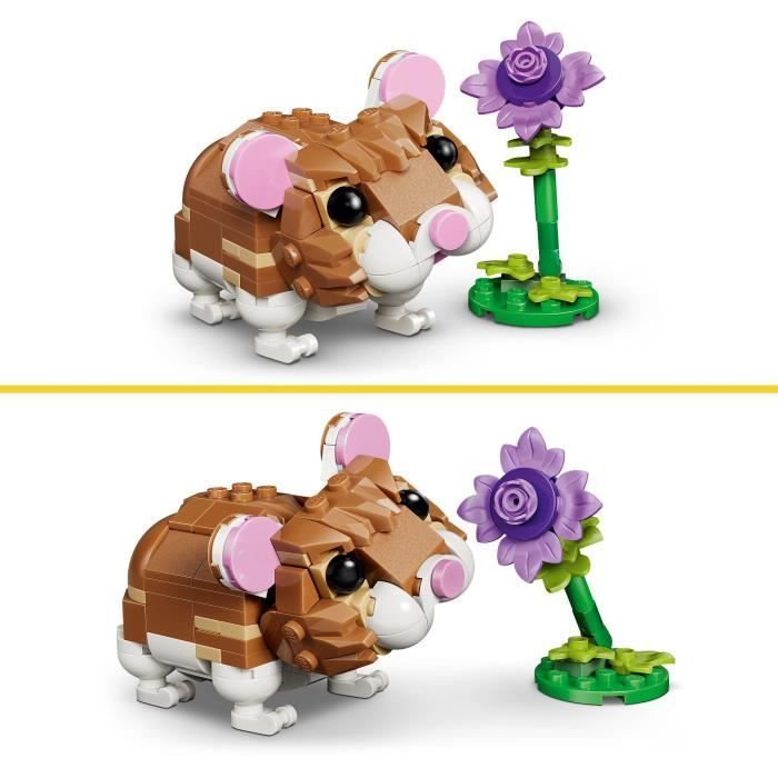 LEGO Creator 3-in-1 31376 The Adorable Hamster and Flower - Building Toy for Ages 7+