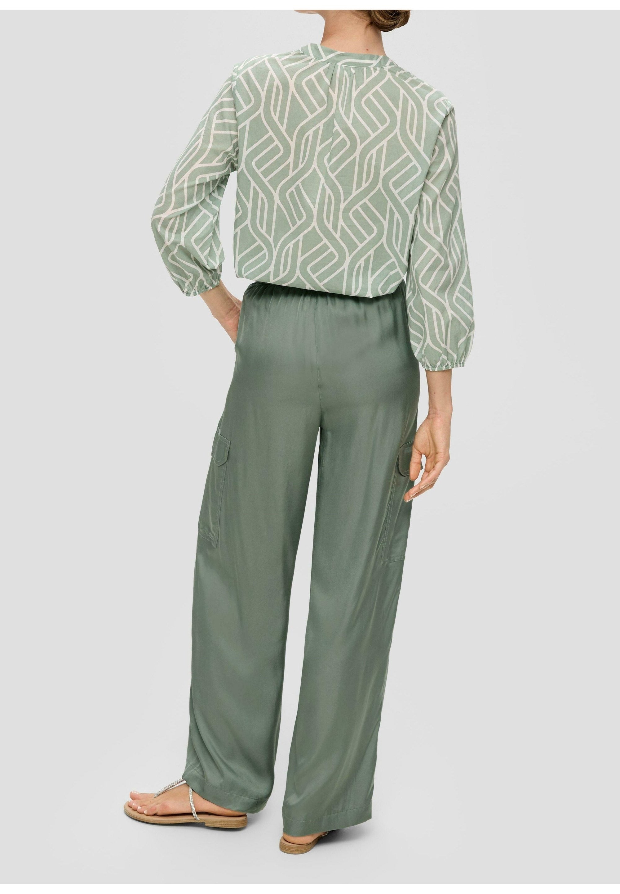 s.Oliver BLACK LABEL Cargo kalhoty - zelená