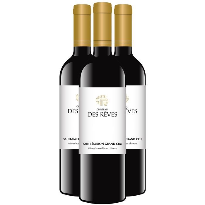 Château des Rêves Saint-Emilion Grand Cru 2022 - Vin Rouge de Bordeaux (3x75cl)