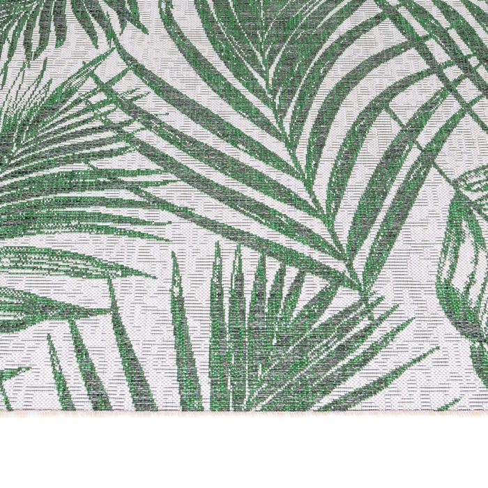 Carpetsale24 Tapis extérieur 120 x 170 cm terrasse balcon jardin cuisine et salon Vert Tapis style bohème motif palmier