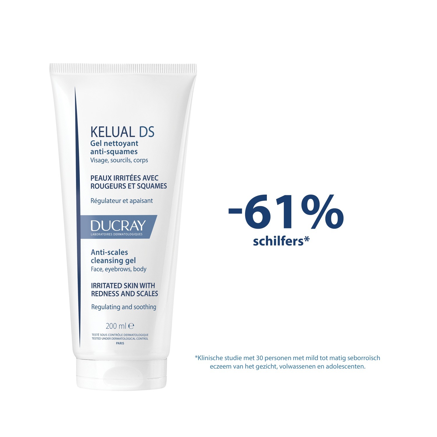 Ducray gel za čišćenje KELUAL DS gel za čišćenje protiv peruti - 200 ml