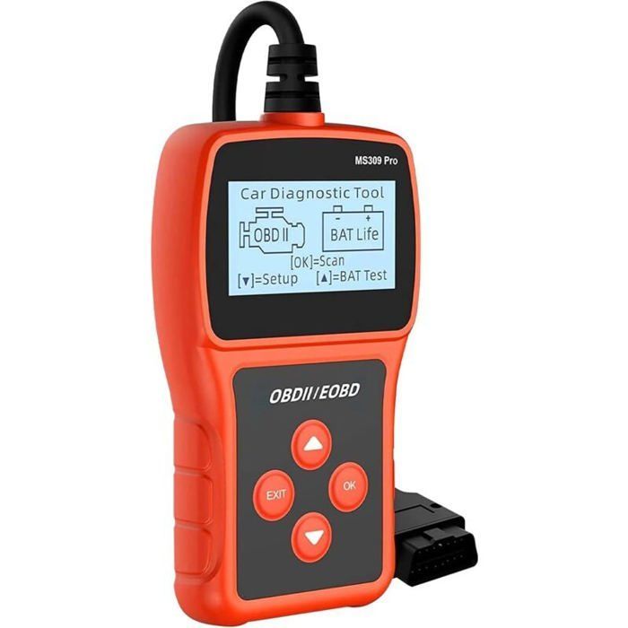 MS309PRO Escáner universal OBD2, lector de códigos de error del motor, herramienta de diagnóstico CAN para todos los protocolos OBD II.