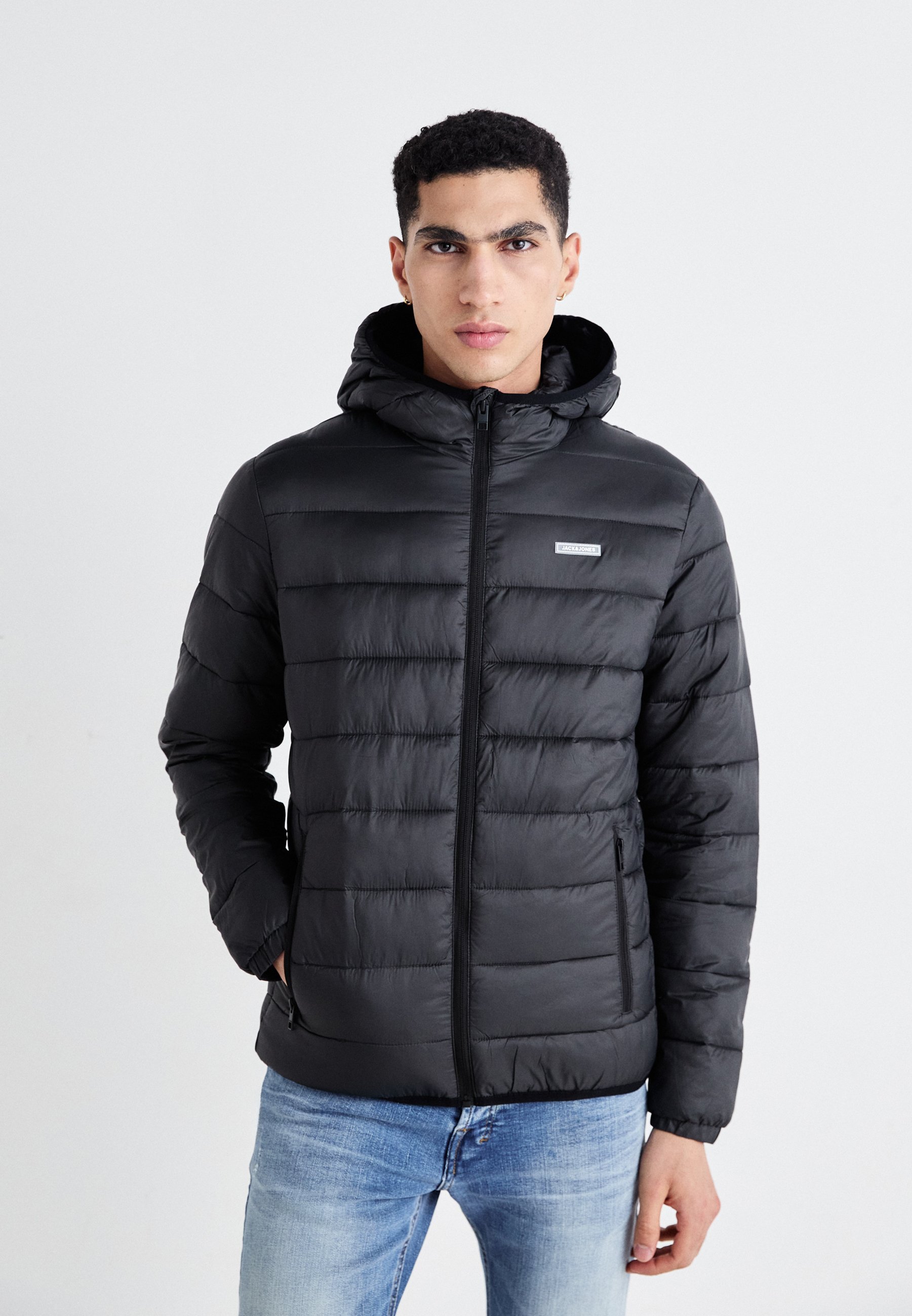 Jack & Jones JJVINCENT PUFFER HOOD - Lichte jas - donkergrijs