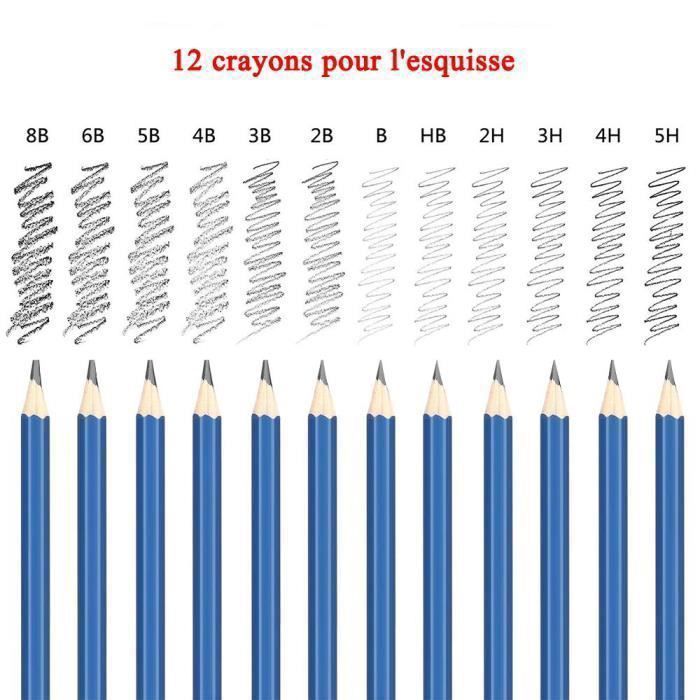 Kit de Crayons de Couleurs - Professionnel - 96 Pièces - Non Toxique - Pour Enfants et Adultes - Mixte