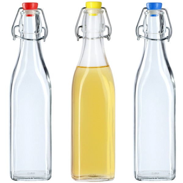 KADAX Butelka z korkiem mechanicznym 500 ml, 3 szt.