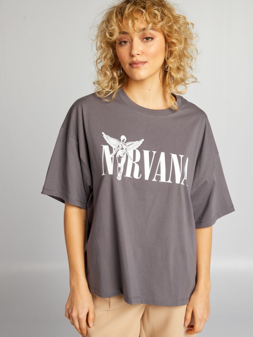Camiseta 'Nirvana' - gris