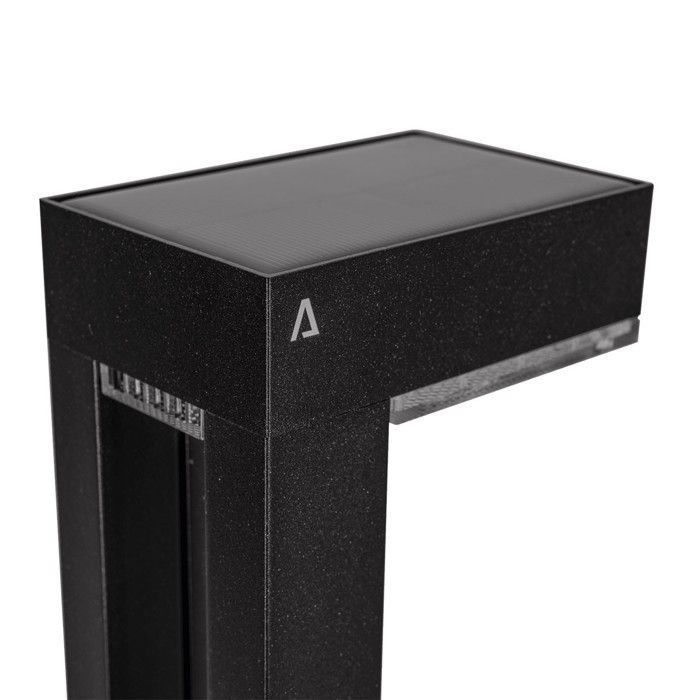 Set of 2 garden bollards, outdoor solar LED lighting, 100 lumens, 3-night battery life, IP54, ASLO