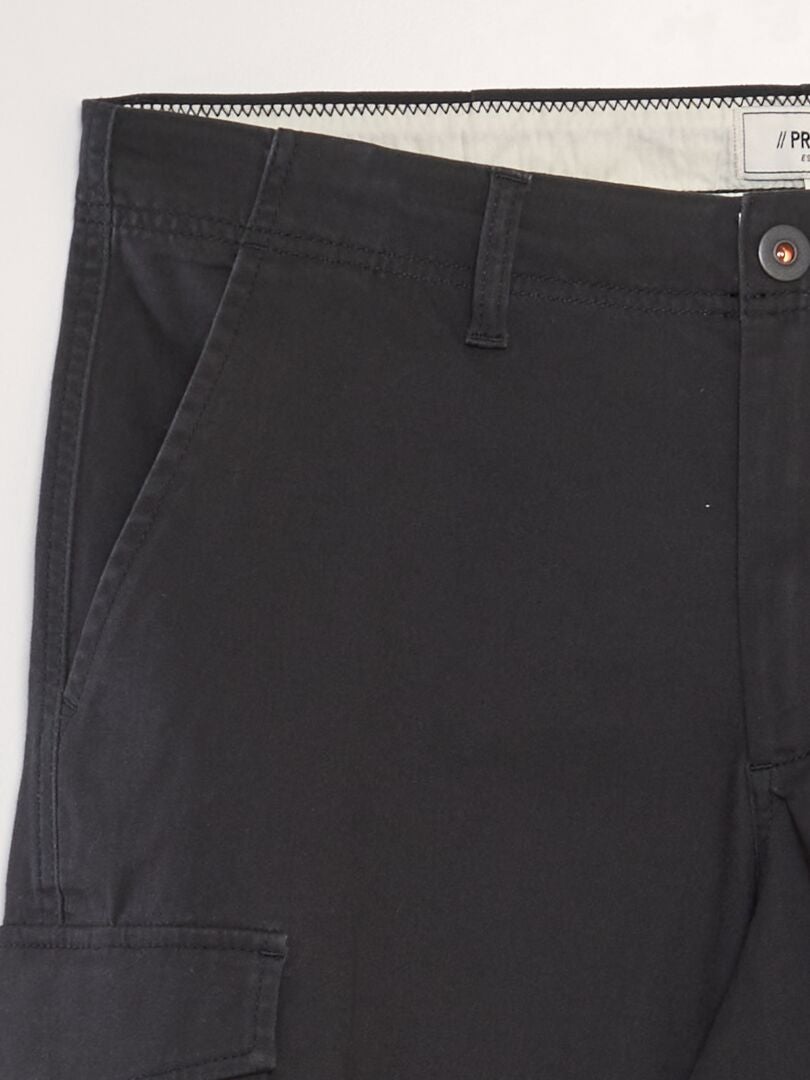 Bermudashorts met meerdere zakken 'Produkt' - zwart