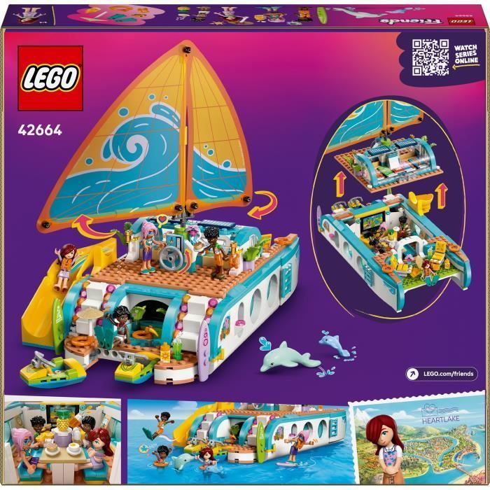 LEGO Friends 42664 L’Aventure en Bateau - Jeu Créatif  dès 8 ans avec Dauphins