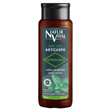 Natur Vital Anti-flass sjampo med forfriskende effekt for menn, 300 ml