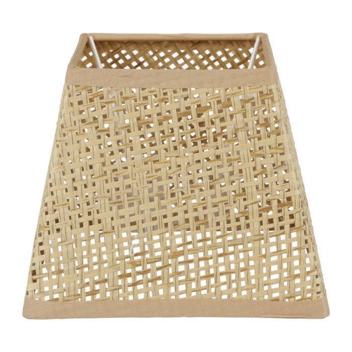 Lampenkap - Vierkant - Naturel - Voor lamp - 15x15x12,5 cm - E14 fitting
