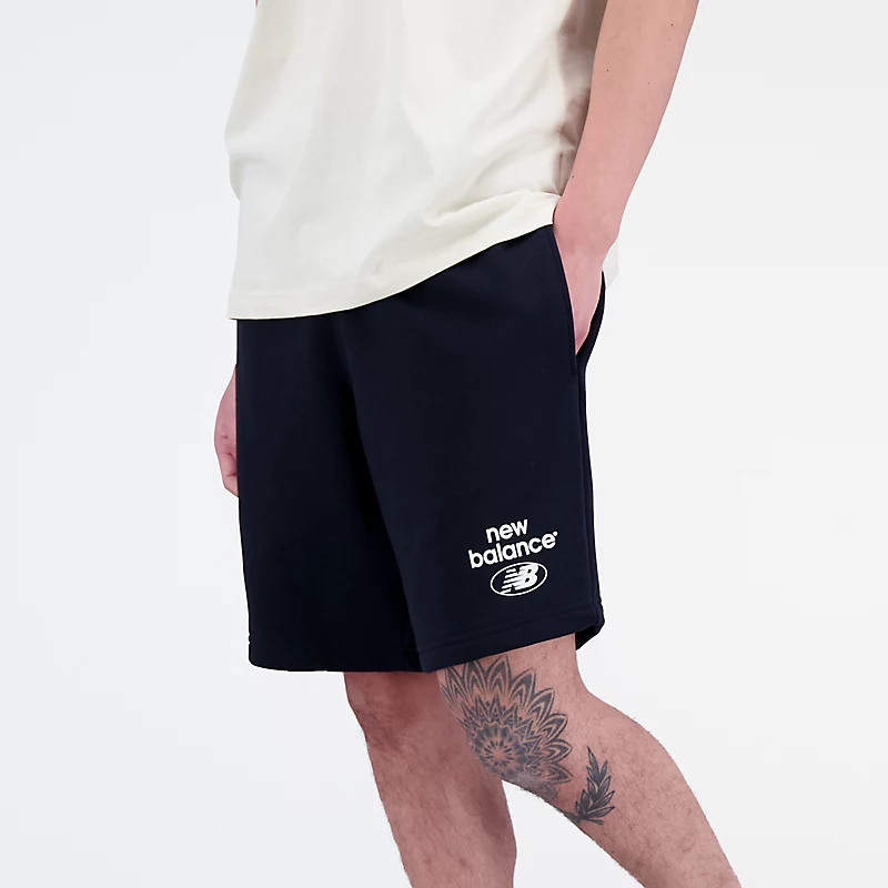 Męskie szorty Essentials Reimagined French Terry – CZARNE