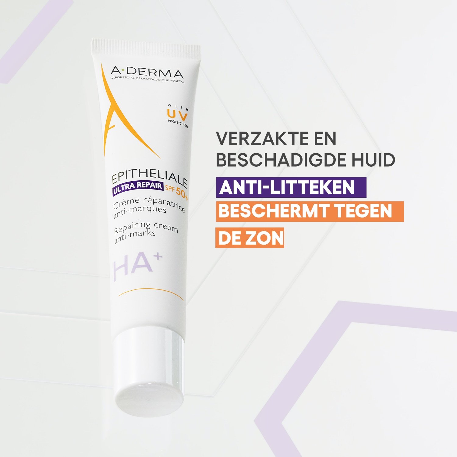 A-DERMA krema za tijelo Epithelial ULTRA REPAIR SPF 50+ obnavljajuća krema - 100 ml
