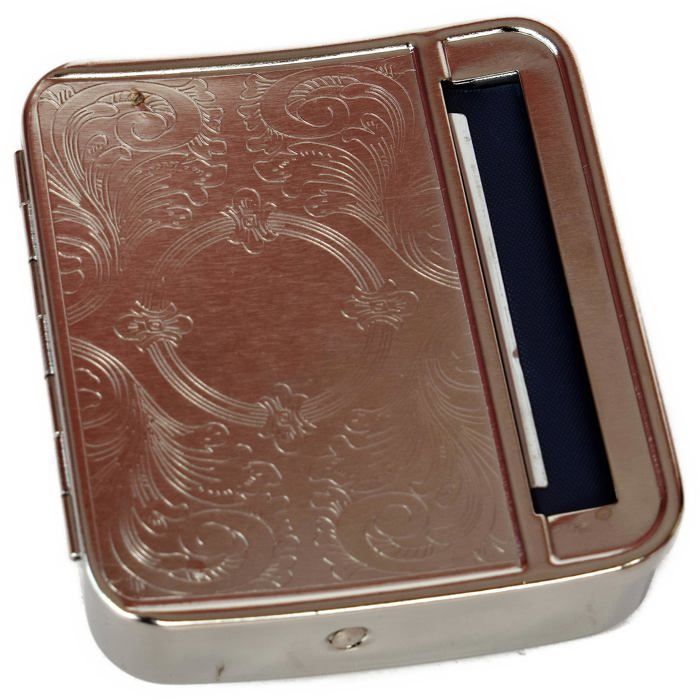 Machine à Rouler Les Cigarettes - Automatique - Métal Chromé avec Compartiment de Tabac  Idéale pour Fumeurs Voyage et Maison  L70mm