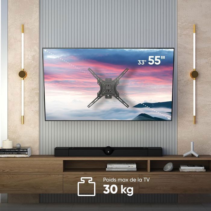 Support TV Mural pour Ecran plat 32'' - 55
