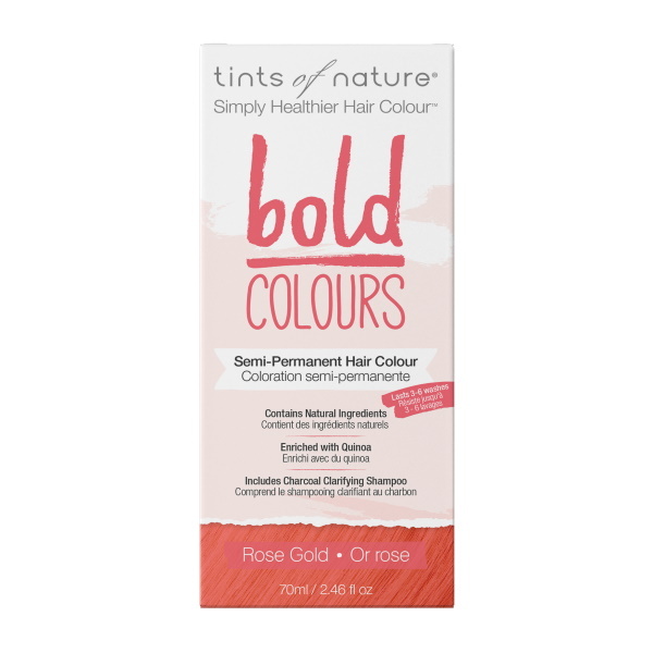 Semipermanentní barva na vlasy Tints of Nature, odstíny růžového zlata 70 ml