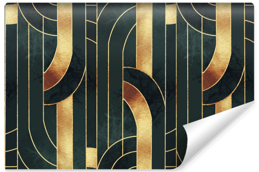 Fototapeta Wzór GEOMETRYCZNY Złota Abstrakcja 90x60cm