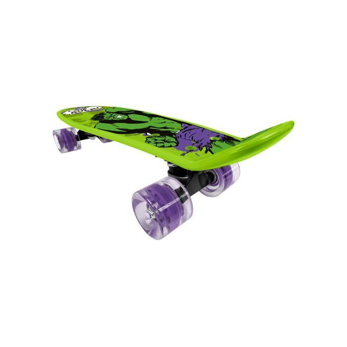 MARVEL Avengers HULK Fish Skateboard for children, 55 cm, non-slip deck, stable for children weighing 20 to 50 kg