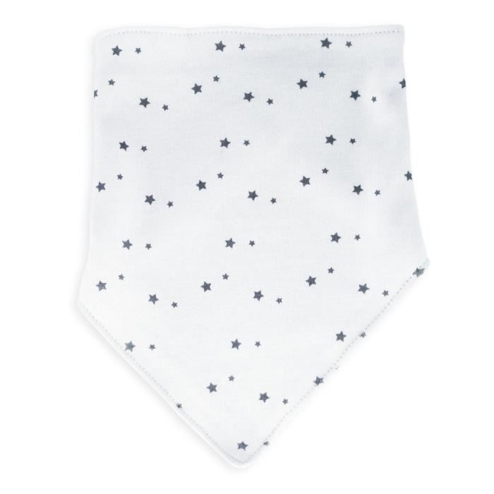 Set van 3 grijze bandana-slabbetjes voor pasgeborenen - Unisex - 16 x 30 cm - Katoen