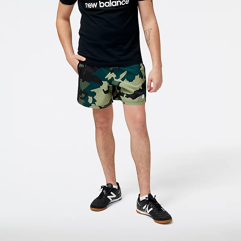 Accelerate herenshorts van 5 inch met print - CAMO GROEN