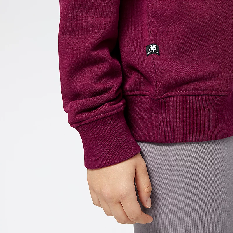 Moletom feminino NB Essentials com estampa em relevo – DARK EMBER