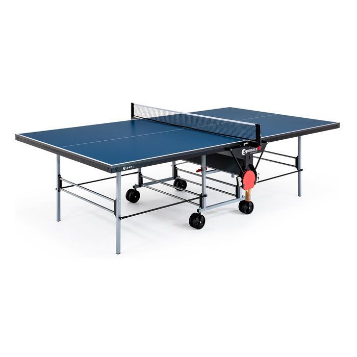 Table tennis table - SPONETA - S3-47i - Folding - Indoor use - Adjustable fixed net + side supports - Grey and blue