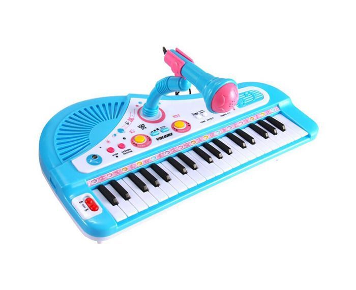 Piano électronique 37 touches avec microphone pour enfants jouant un instrument de musique