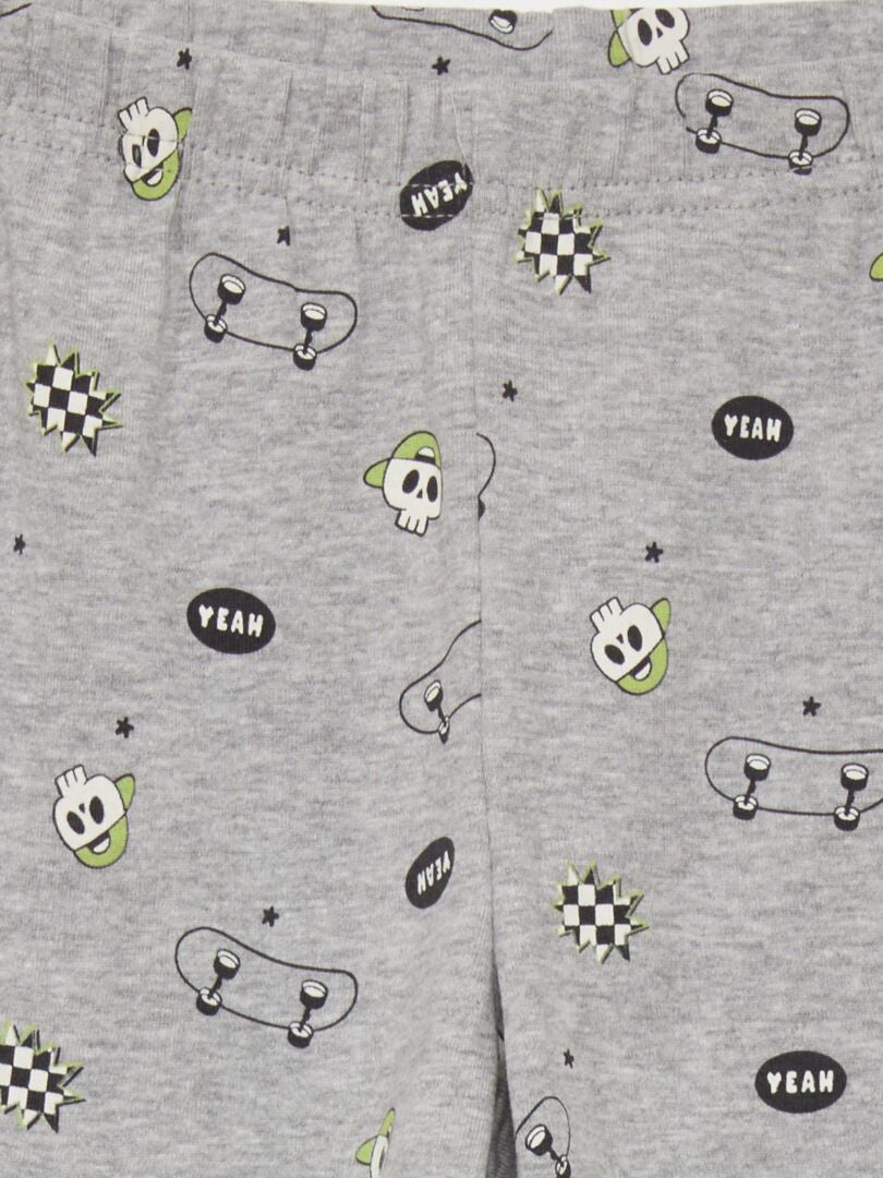 Conjunto de pijama de duas peças (camiseta e calça) - AZUL
