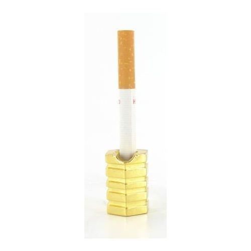 etouffoir à cigarettes hexagone doré