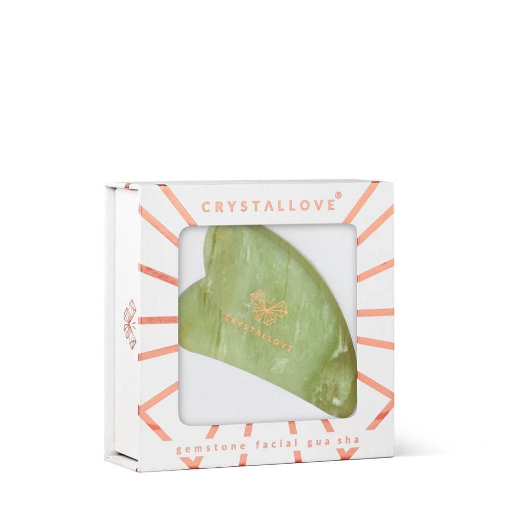 Crystallove Gua Sha Jade масажер за лице - 1 комад