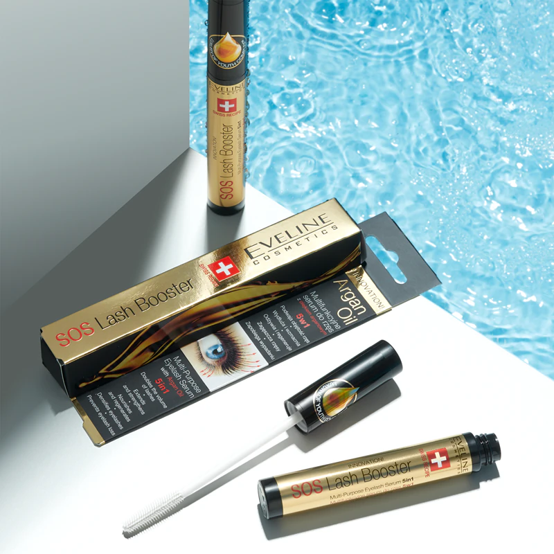 Eveline Cosmetics SOS Lash Booster, sérum regenerador para o crescimento dos cílios com propriedades regeneradoras.