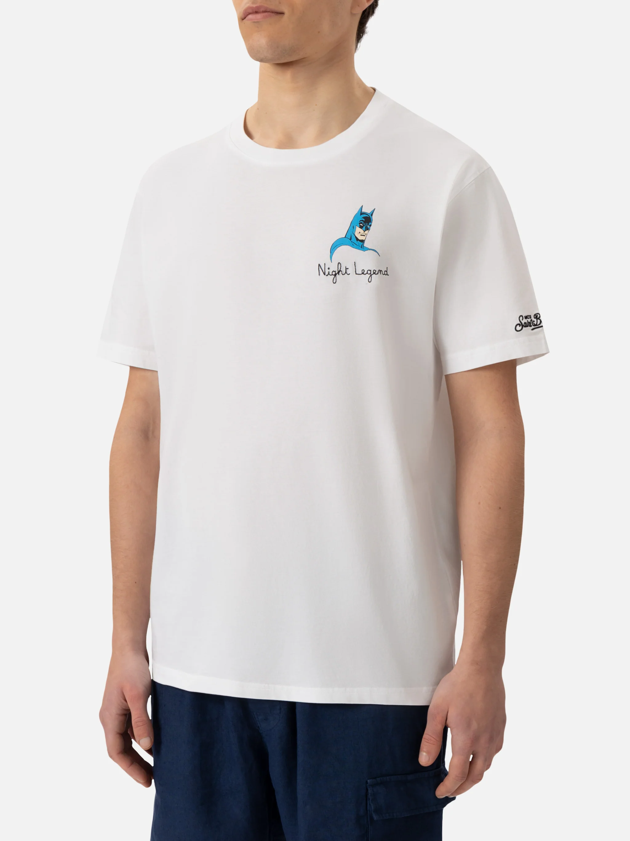 Night Legend geborduurd katoenen T-shirt voor mannen | BATMAN SPECIALE EDITIE