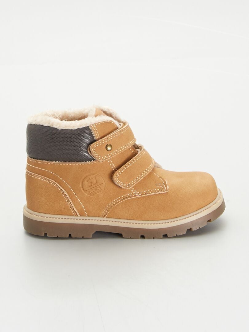 Buty górskie z podszewką Sherpa - BEŻOWE