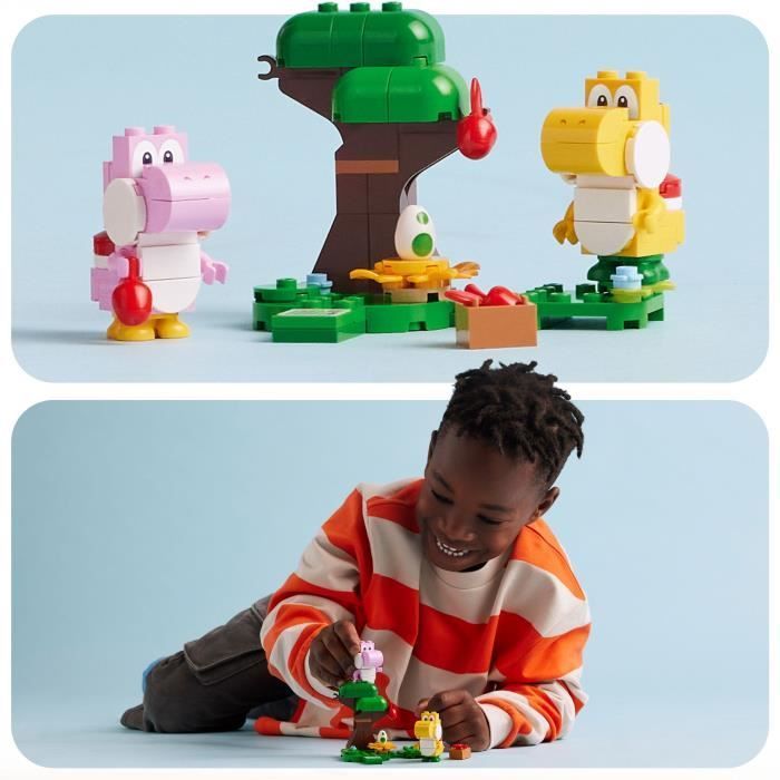LEGO® 71428 Super Mario Ensemble d'Extension Forêt de Yoshi, Jouet pour Enfants avec 2 Figurines Yoshi
