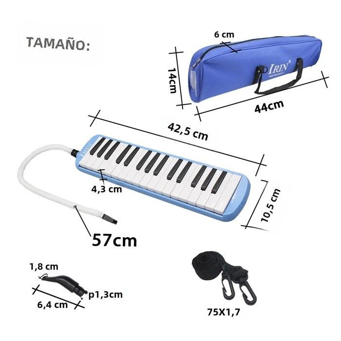 32-key melodica, portable musical instrument for beginners, with carrying bag for practice and performances