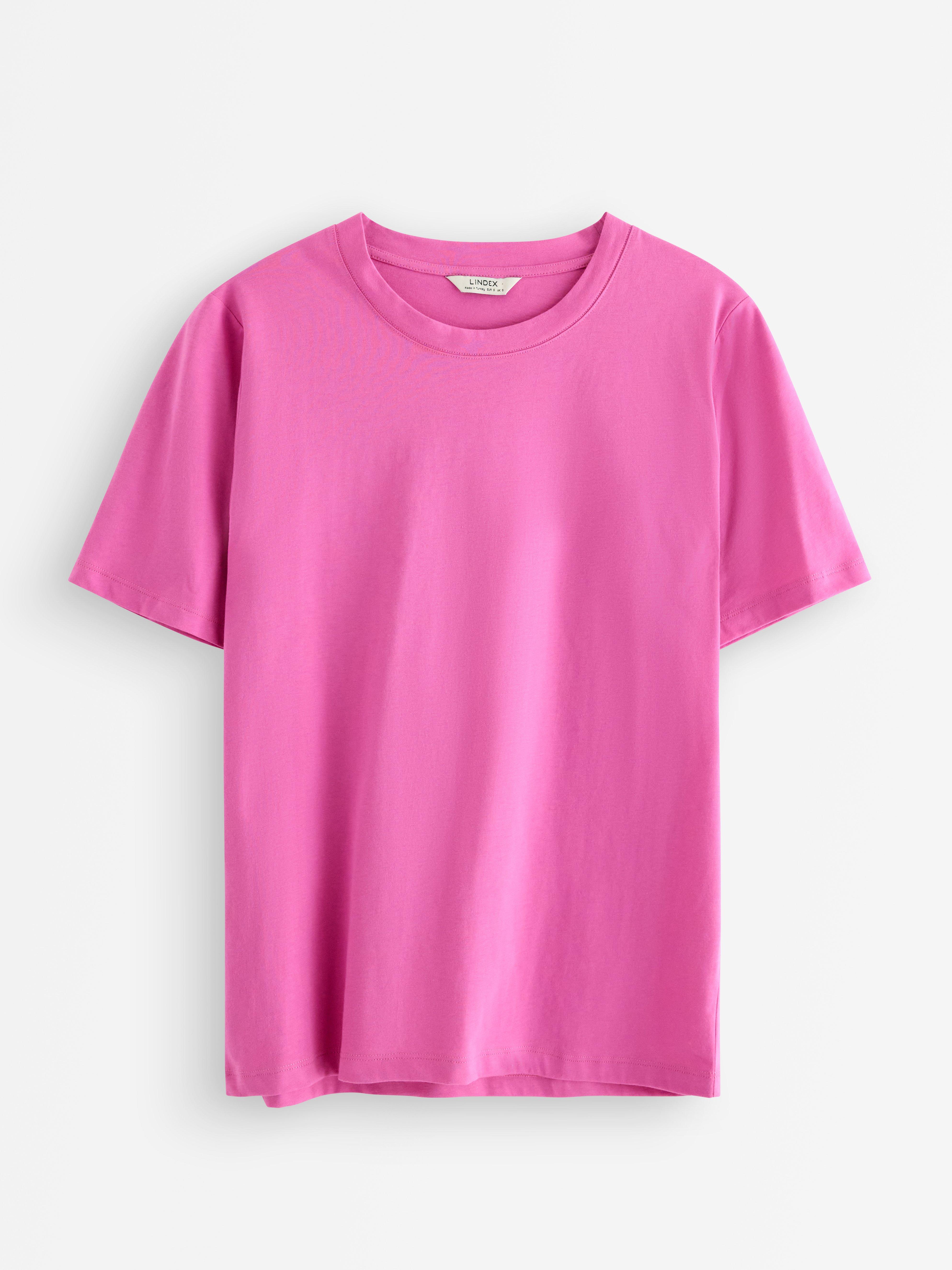 Camiseta extralarga rosa