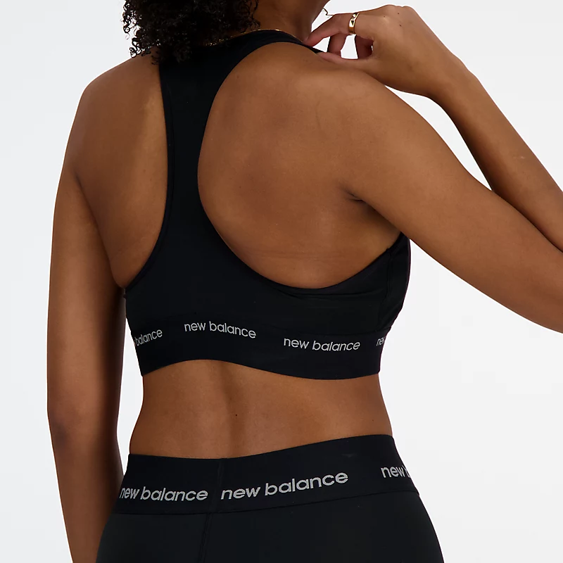 Biustonosz sportowy NB Elegant Medium Support dla kobiet – CZARNY