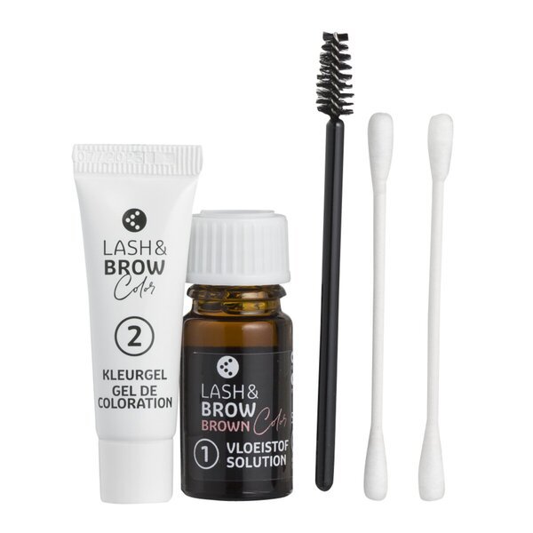 Kruidvat Lash & Brow Color smeđa boja za trepavice i obrve smeđa