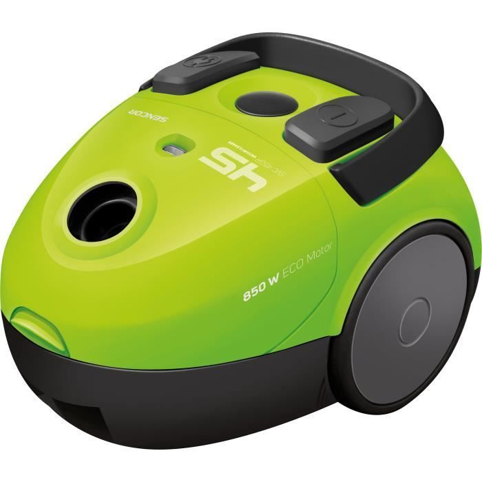Bagged cylinder vacuum cleaner - SENCOR - SVC 45GR-EUE3 - ECO 850W motor - 79 dBA - 1.5L - Green