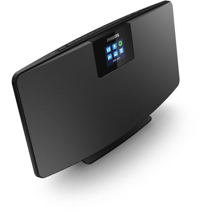 PHILIPS TAM2805 DAB+ Internetradio – Bluetooth – Ultraschlank – 2 Lautsprecher – 10 W – Spotify Connect