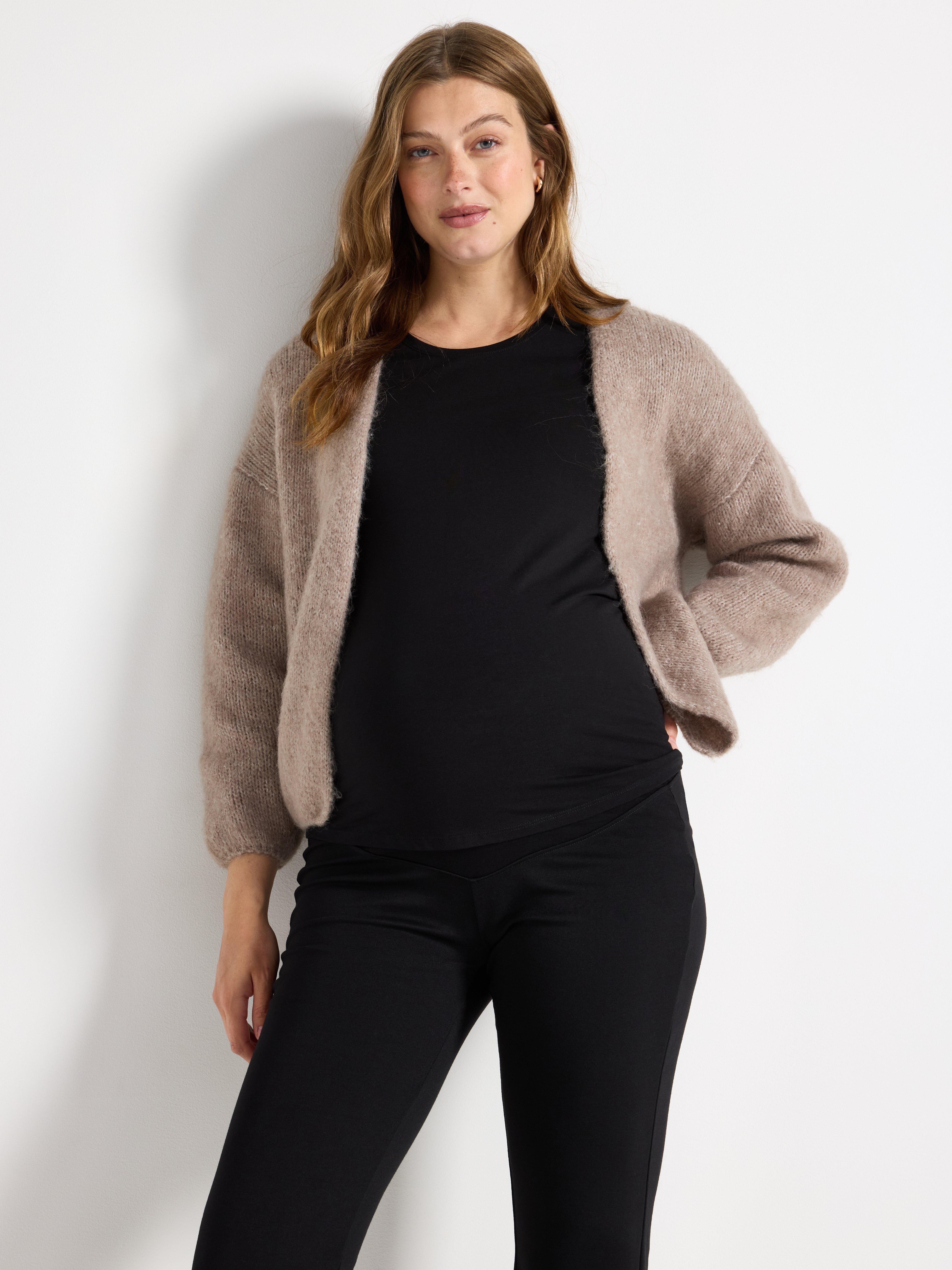 Top de maternidad MOM negro