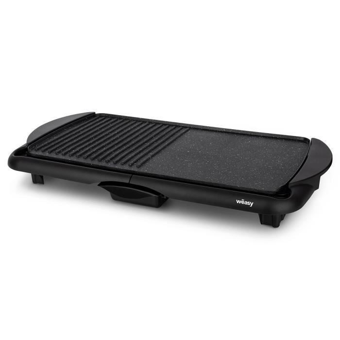 Plancha WEASY - STO52 - Surface Cuisson 52x27cm - Température réglable - Revêtement anti-adhésif - 2000W