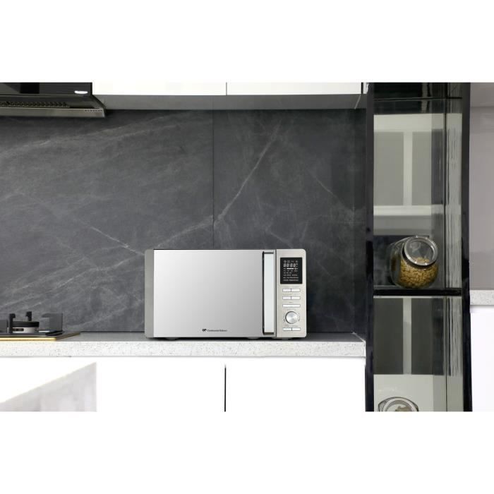 Combinatiemagnetron - CONTINENTAL EDISON - CEMO25SG13S3 - Zilver - 25 liter - Spiegeldeur - 1400 W - Grill 1200 W - Convectie 1200 W