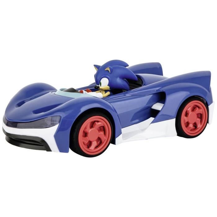 Carro de corrida elétrico RC para iniciantes - CARRERA - Team Sonic - Sonic 1:18 - Azul - Interior