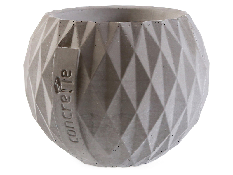 Doniczka dekoracyjna betonowa 12 cm szara