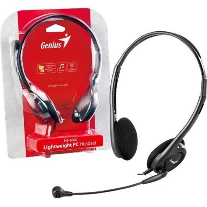 GENIUS HS-200C bedrade stereoheadset, grijs - voor computer