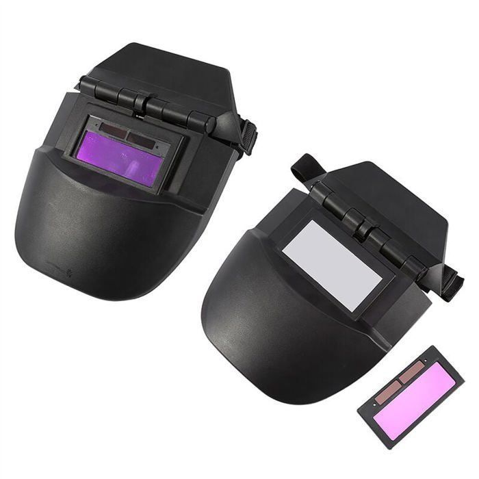 Masque de Soudeur Professionnel Autoobscurcissant Casque de Soudage Solaire Mont sur la Tte Noir Masque et lunette de soudure