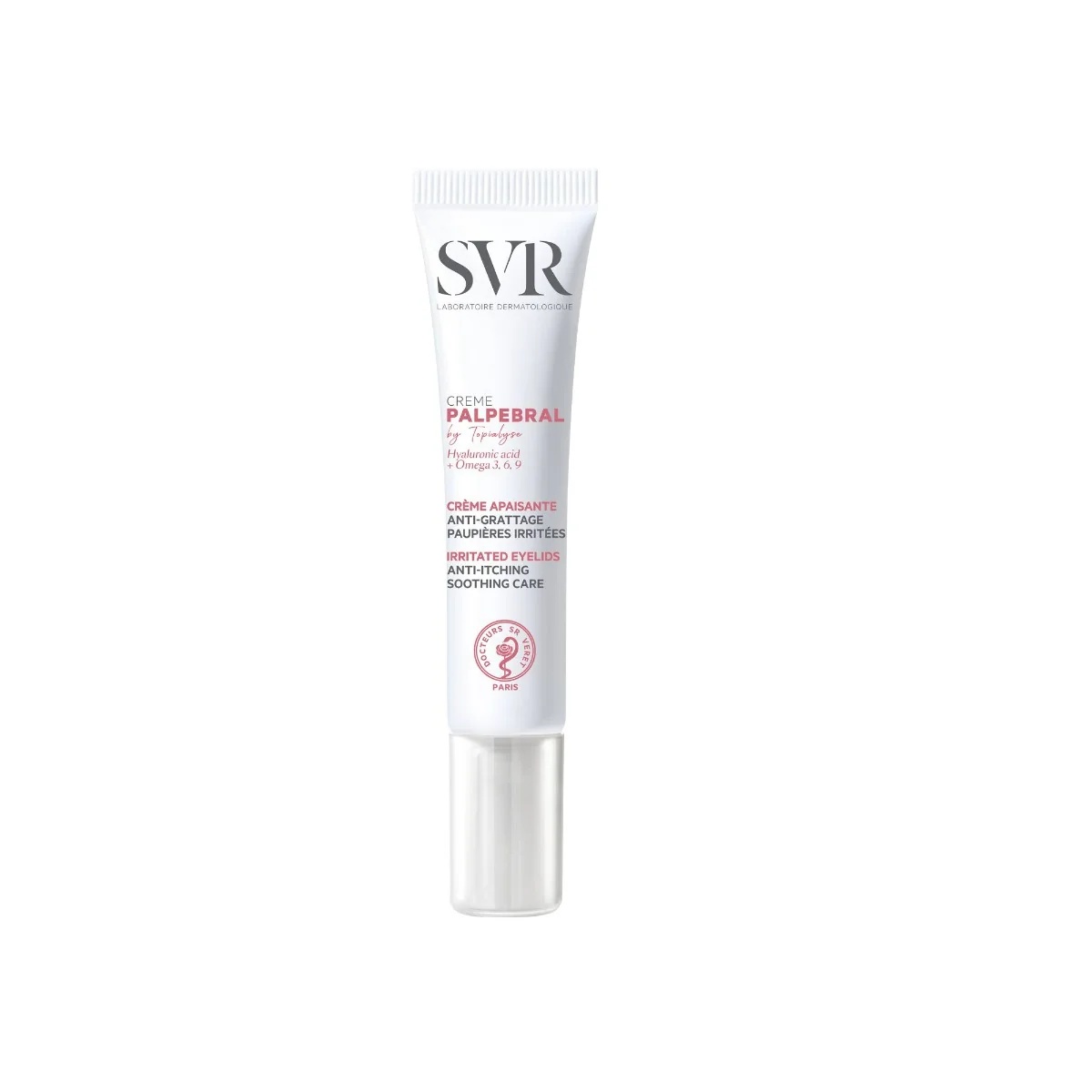 SVR Palpebral de Topialyse, crema antiprurito de 15 ml para párpados irritados.