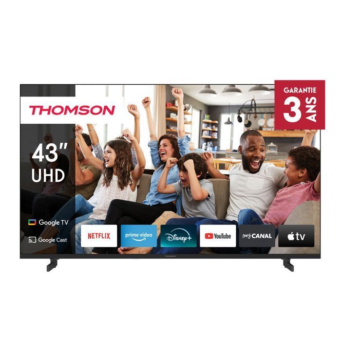 Thomson 43UG4S14 - TV LED da 43” (109 cm) - 4K UHD - Google TV - 2x HDMI 2.0 + 2x HDMI 2.1 - Wi-Fi